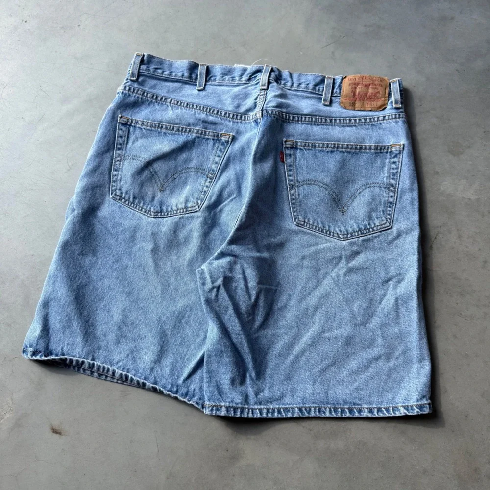 Levis 550 Relaxed Fit Denim Shorts Mens 38 Light Wash Blue Cotton Jeans 764